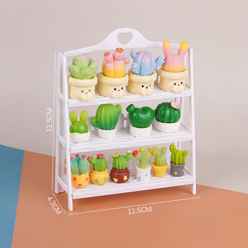 Supply Florist - ชั้นวางของตุ๊กตา 1/12 ชิ้นเดียว ชั้นวางขนมปัง ชั้นวางดอกไม้ โมเดลเฟอร์นิเจอร์จิ๋วสำหรับตกแต่งบ้านตุ๊กตา
